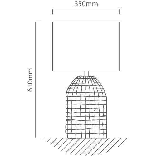 Zanie Rattan Table Lamp