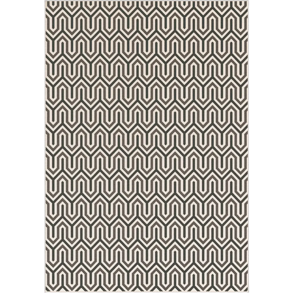 Rug with geometric pattern on a plain background