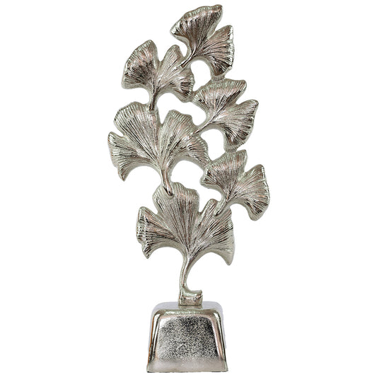 Gingko Leaf Rough Nickel Sculpture