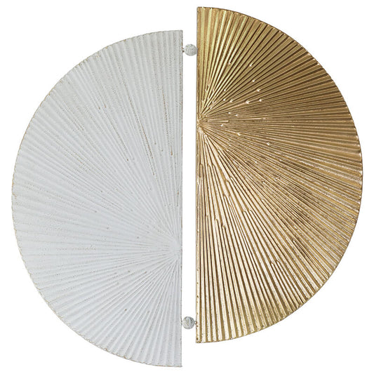 White & Gold Fan Wall Art