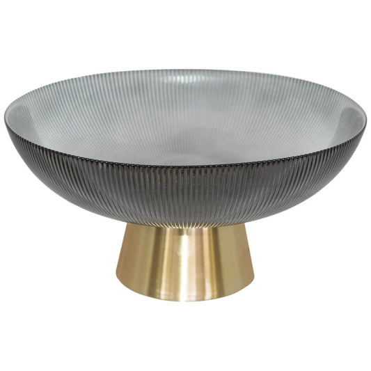 Grey Gold Footed Bowl